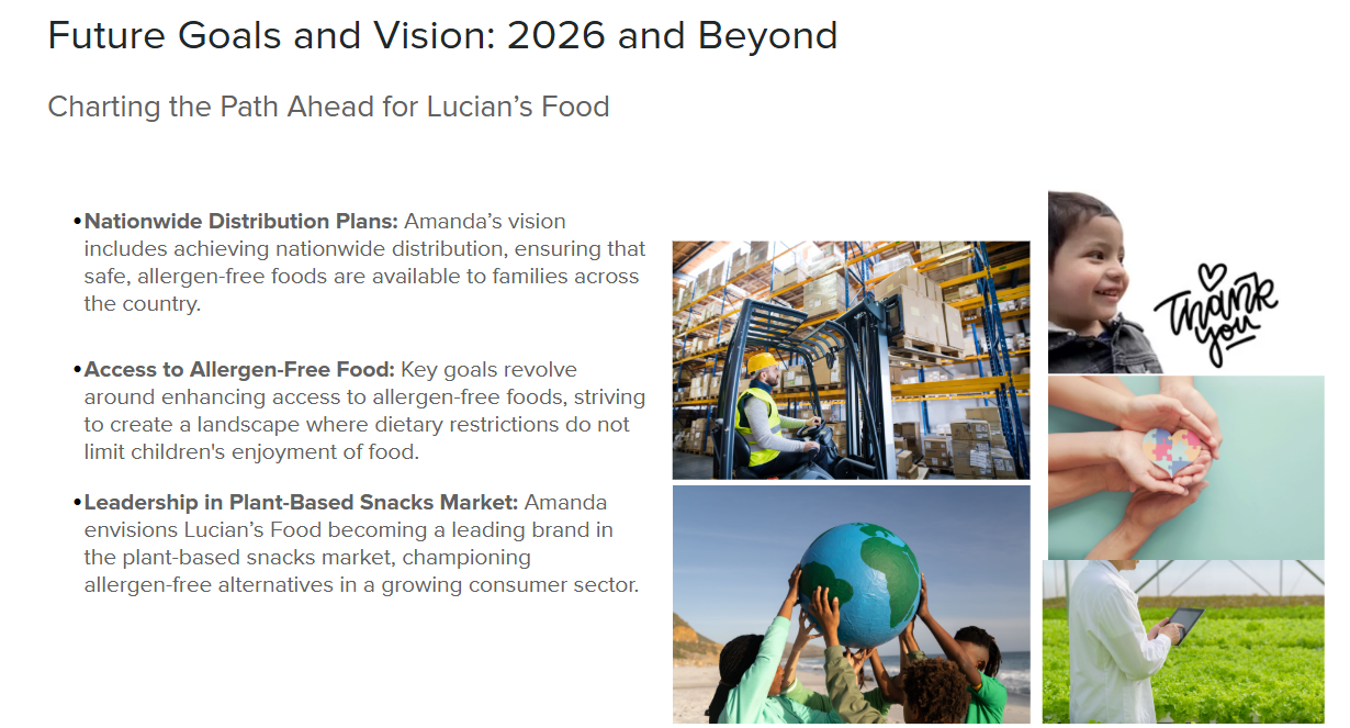 Future Goals and Vision 2026 and beyond — nationwide distribution, allergen-free food access, leadership in plant-based snacks